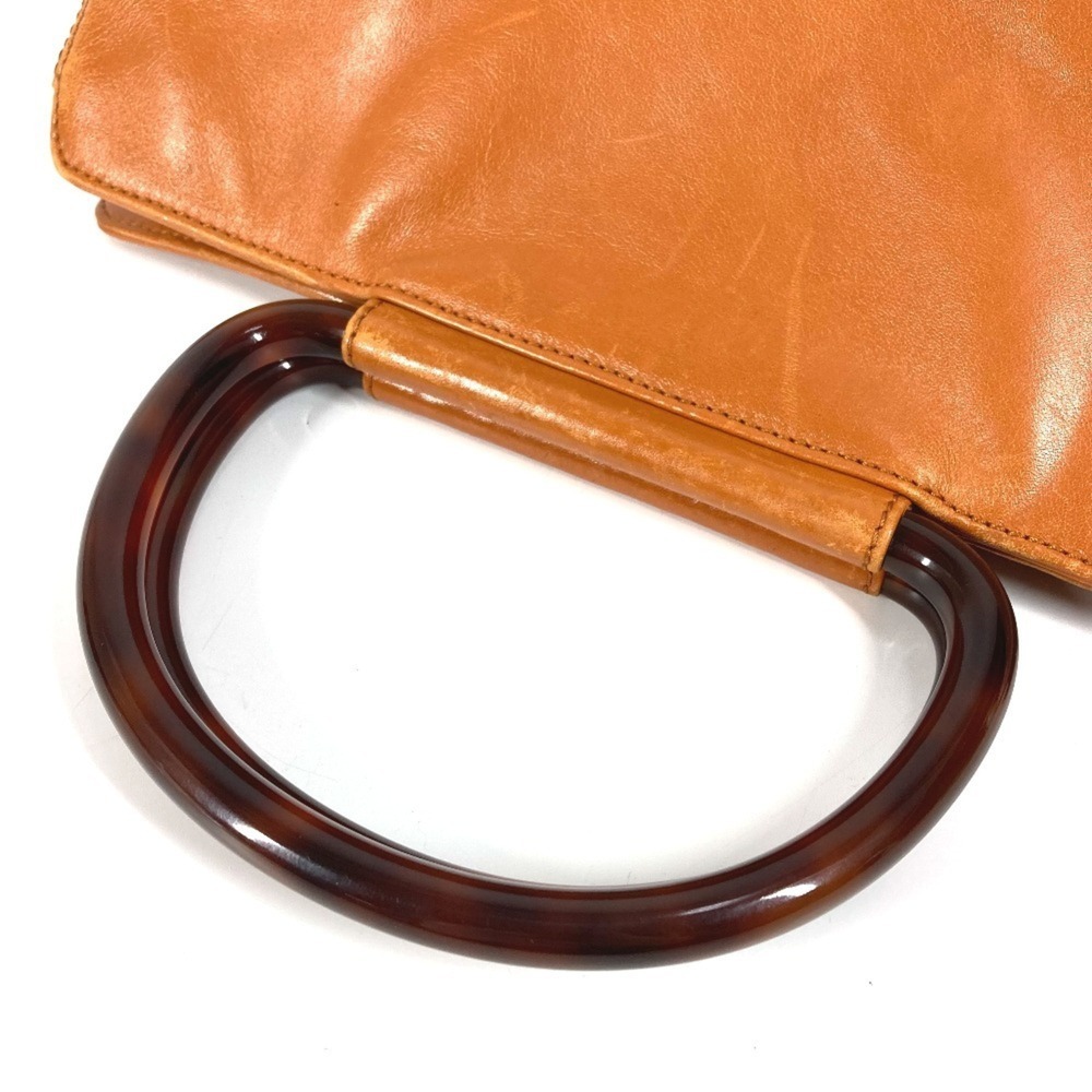 CHANEL Vintage Brown Leather Logo Tote Bag - Picture 5 of 16